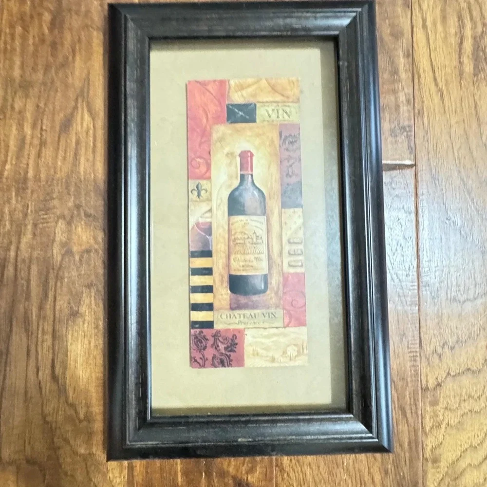 VTG 3*Italian Wine Kitchen Wall Art Toscana‎ Pinot Grigio Chateau Vin Decor lot